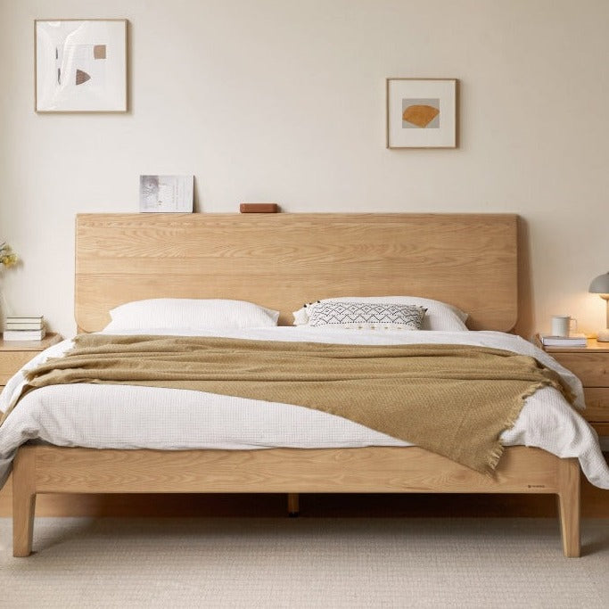 Ash Solid Wood With Socket Bed
