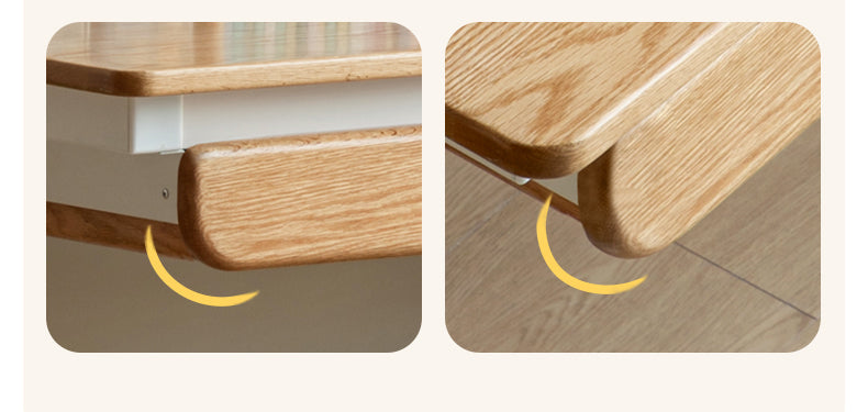 Oak Solid Wood Children's Study Desk Bookshelf