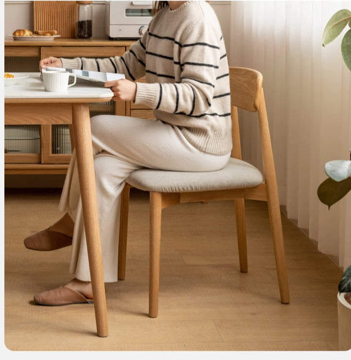 4 pcs set Black Walnut, Ash, Oak, Beech, Cherry Solid Wood Simple Modern-Dining Chair