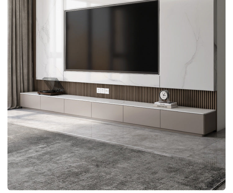 Poplar Solid Wood Rock Slab TV Stand.