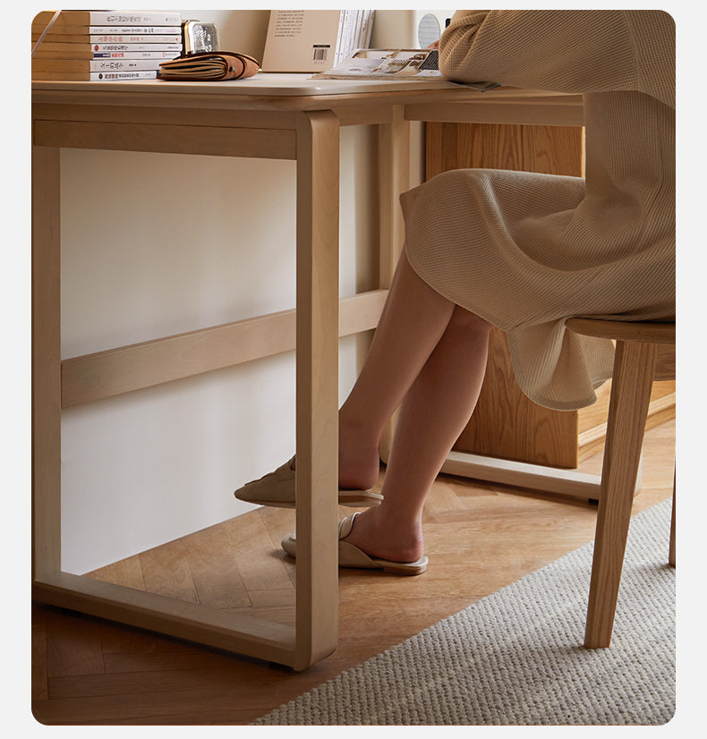Solid wood rock board office desk"