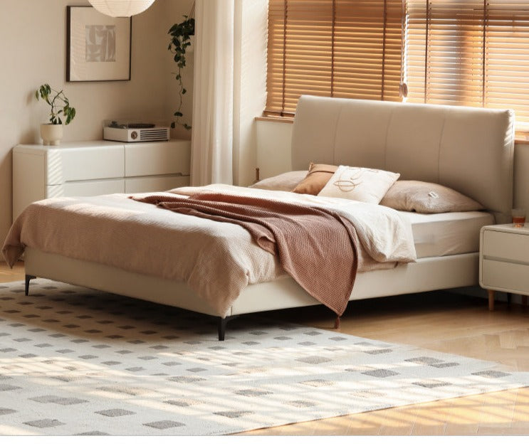 Leather Curved Design Bed