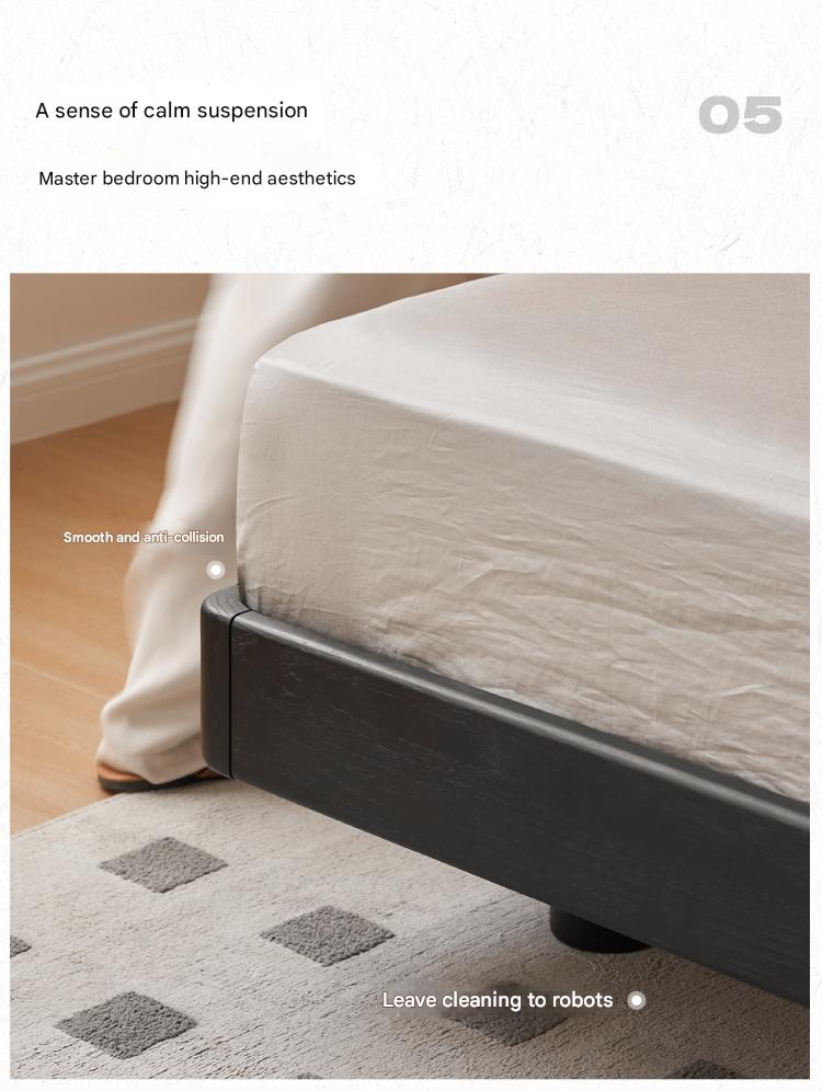 Oak Solid Wood Luminous Suspended Bed