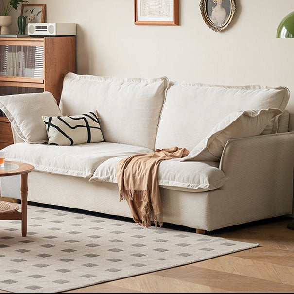 Fabric Down Modern Three-seat Sofa.