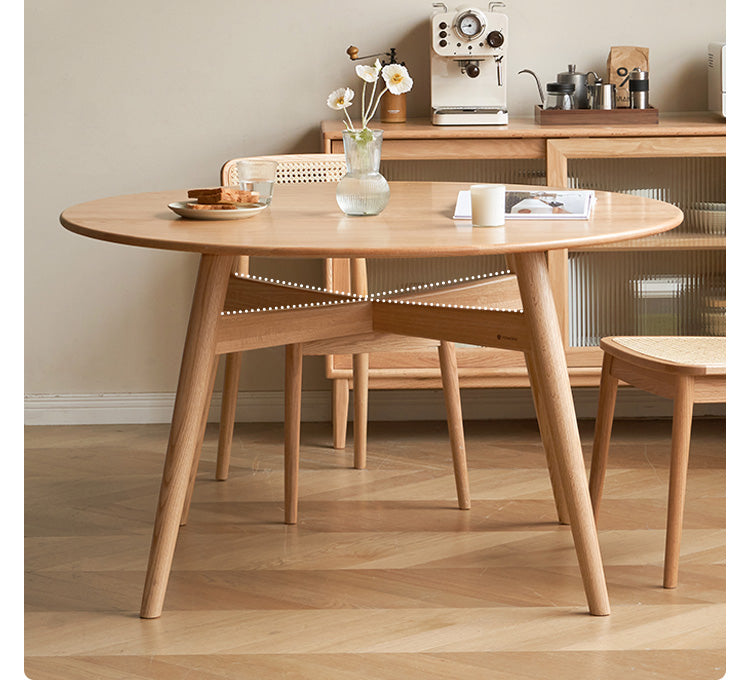 Oak Solid wood round table "