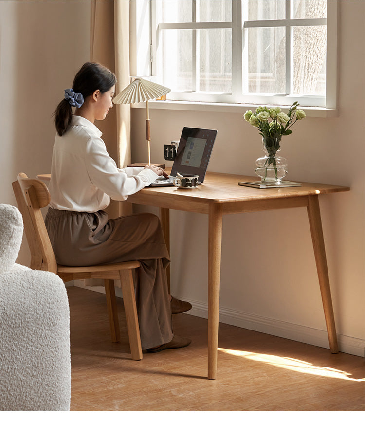 Solid Rubberwood Modern Dining Table.