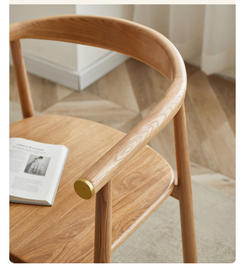 Ash Solid Wood Dining Soft Chair