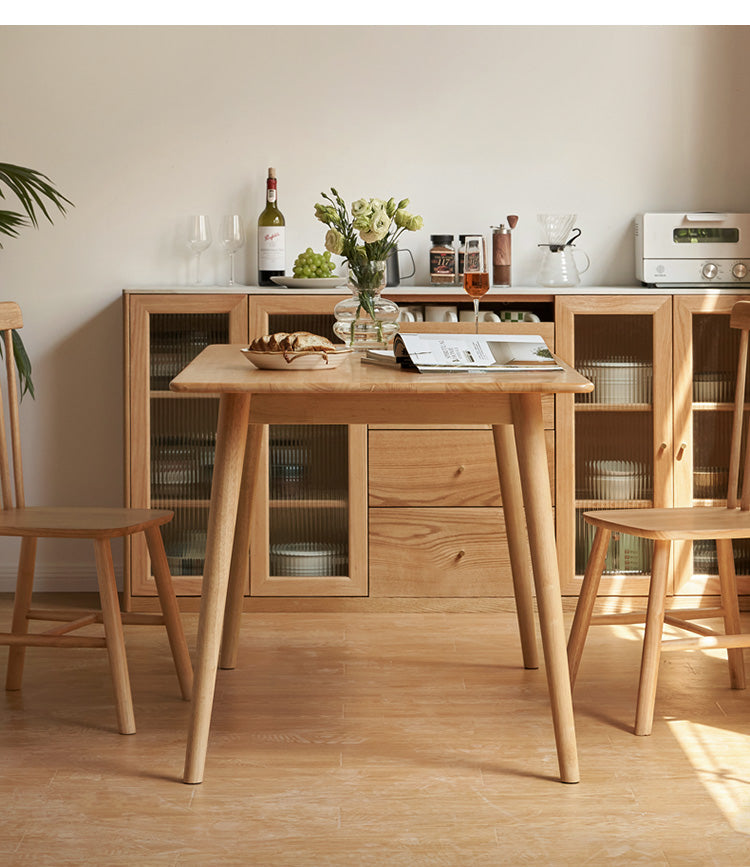 Solid Rubberwood Modern Dining Table.