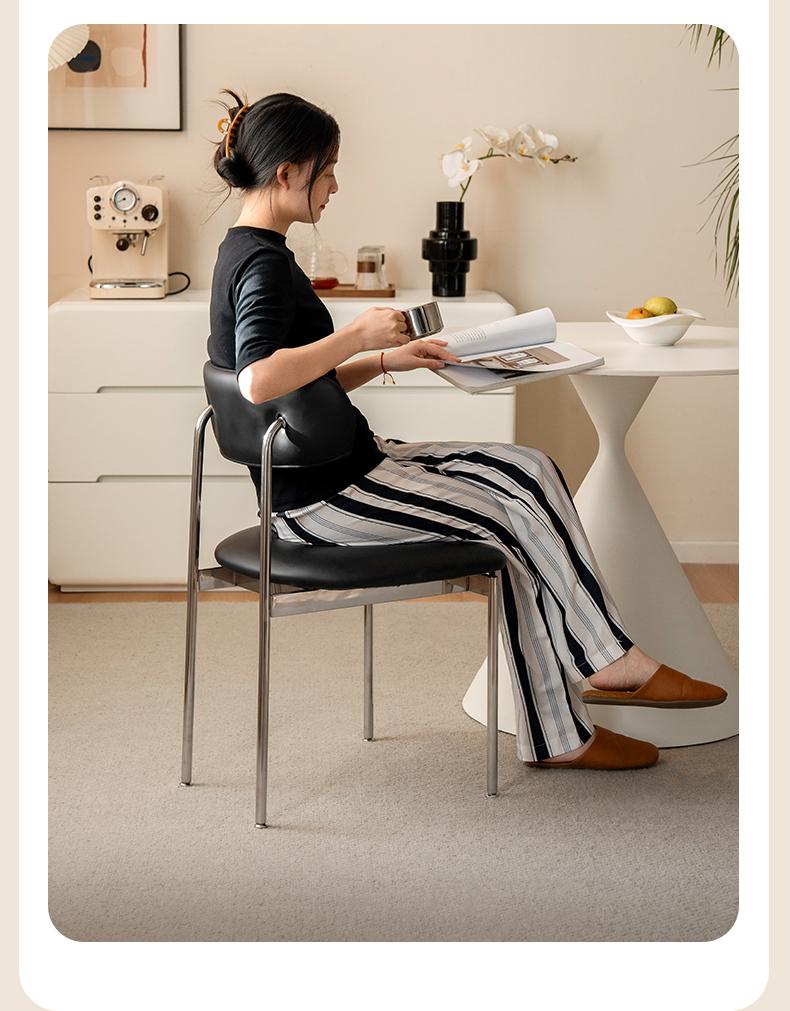 Iron Dining Chair Home Simple Soft Chair