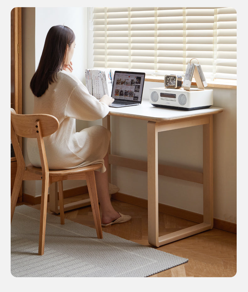 Solid wood rock board office desk"