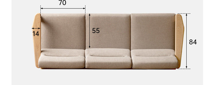 Ash Solid Wood Modern Sofa.