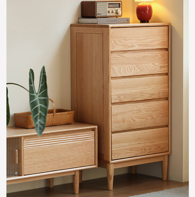 Oak Solid Wood Small Chest of Drawers