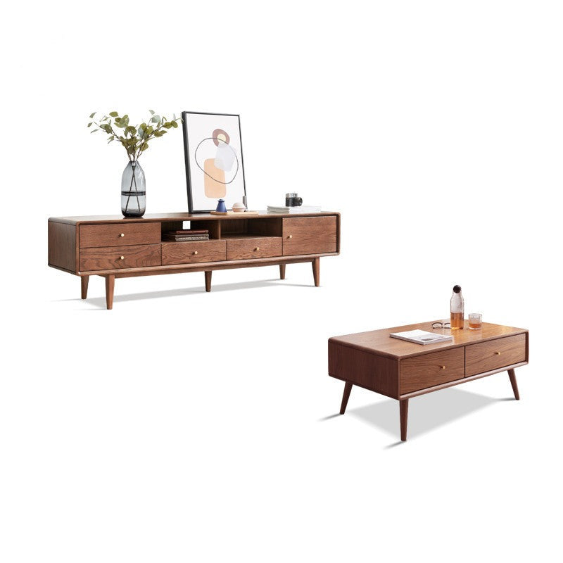 Oak solid wood TV stand"