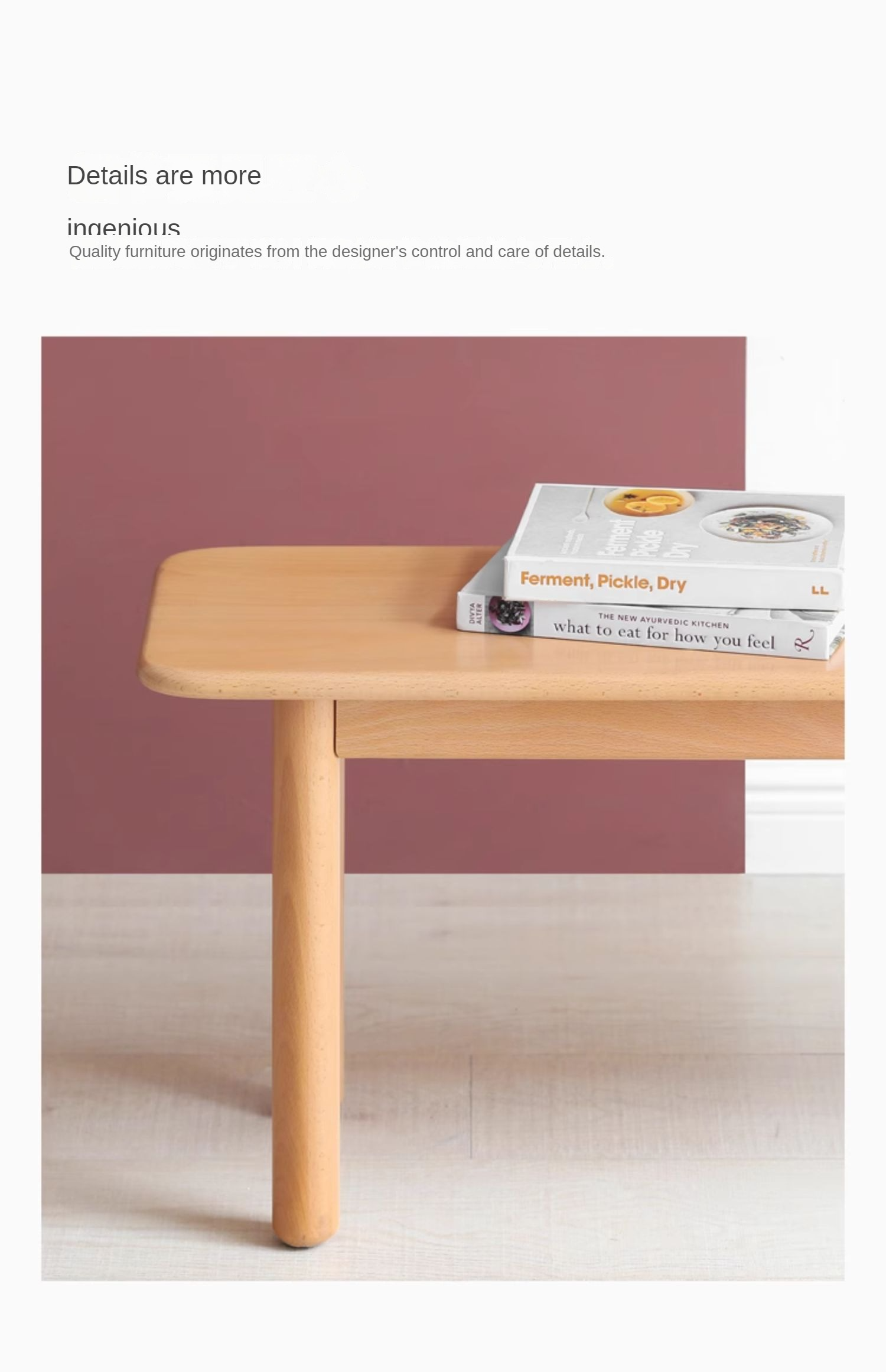 European Beech Wood Modern Long Bench