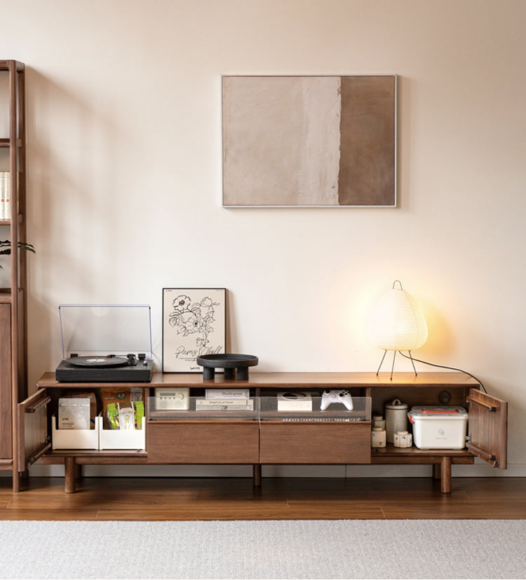 Black Walnut, Ash Solid Wood TV cabinet.