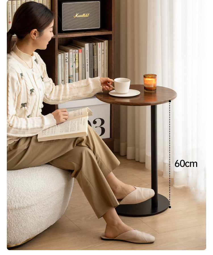 Black Walnut, Oak Solid Wood Side Table Modern