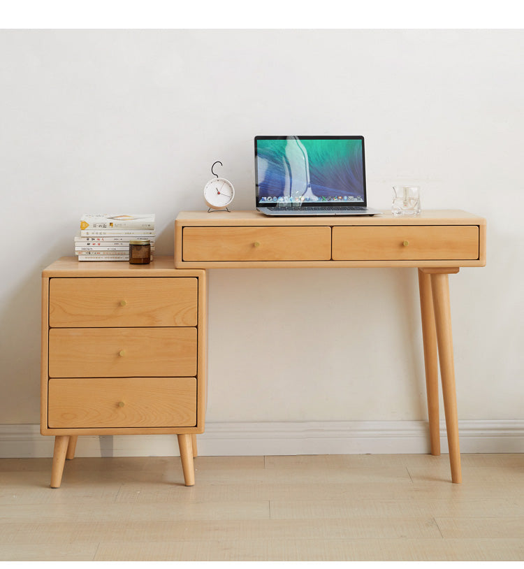 Beech Solid Wood Modern Vanity Table.