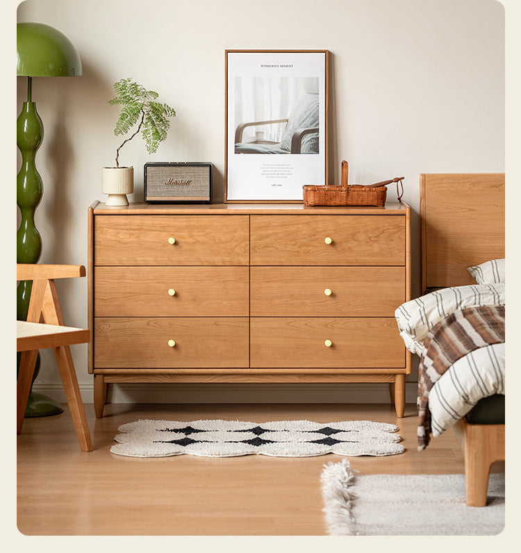 Cherry Solid Wood Chest Of Drawers
