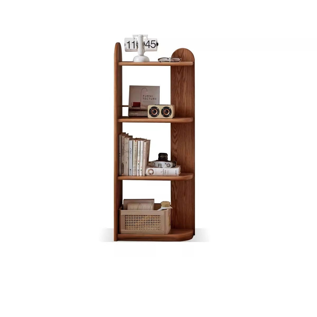Corner bookshelf oak"