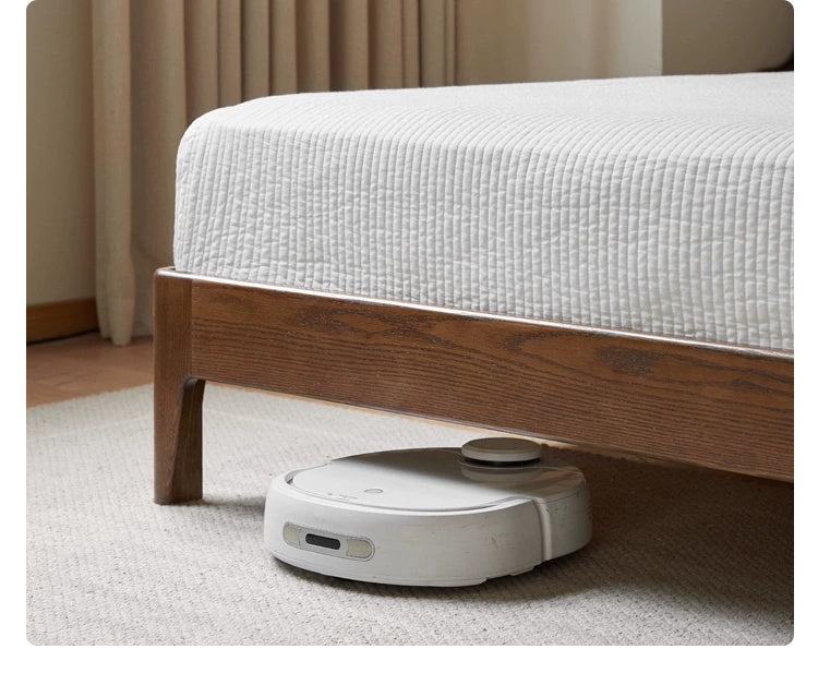 Oak Solid Wood Fabric Soft Bed