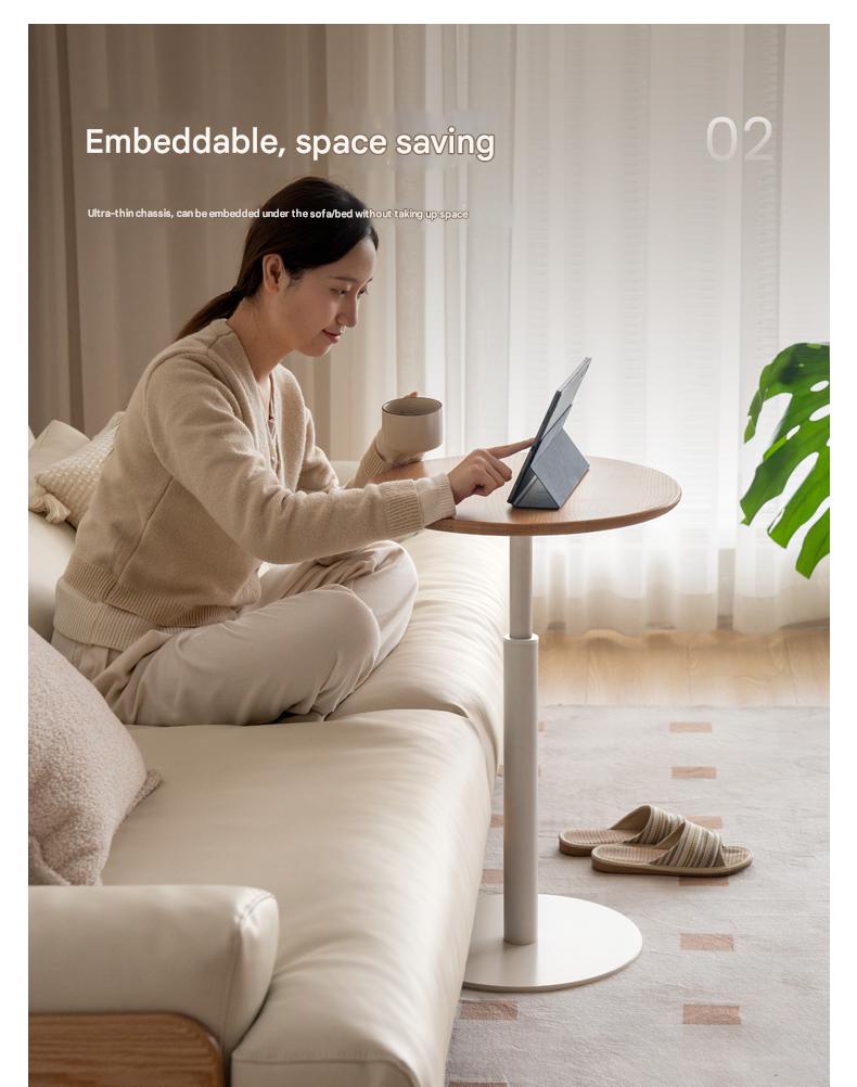 Oak, Black Walnut, Beech Solid Wood Lifting Side Table