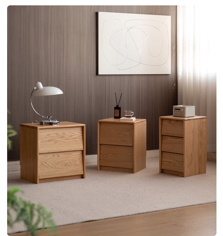 Ash, Oak Solid Wood Nightstand