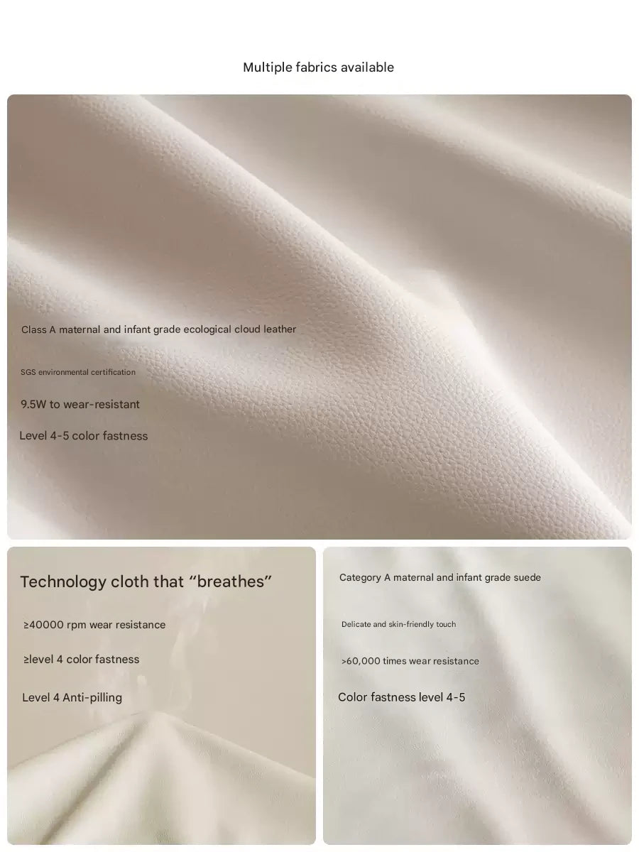 Oak Solid Wood Bed Technology Fabric,suede