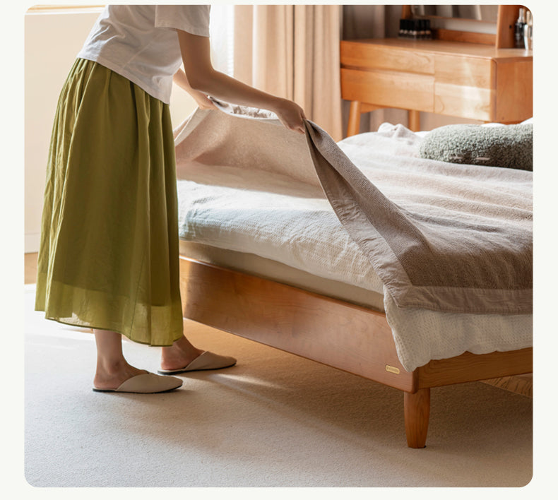 Cherry Wood Bed Modern