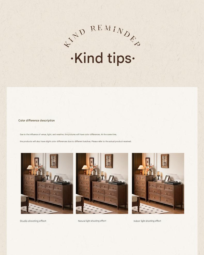 Black Walnut Solid Wood American Retro Chest of Drawers.