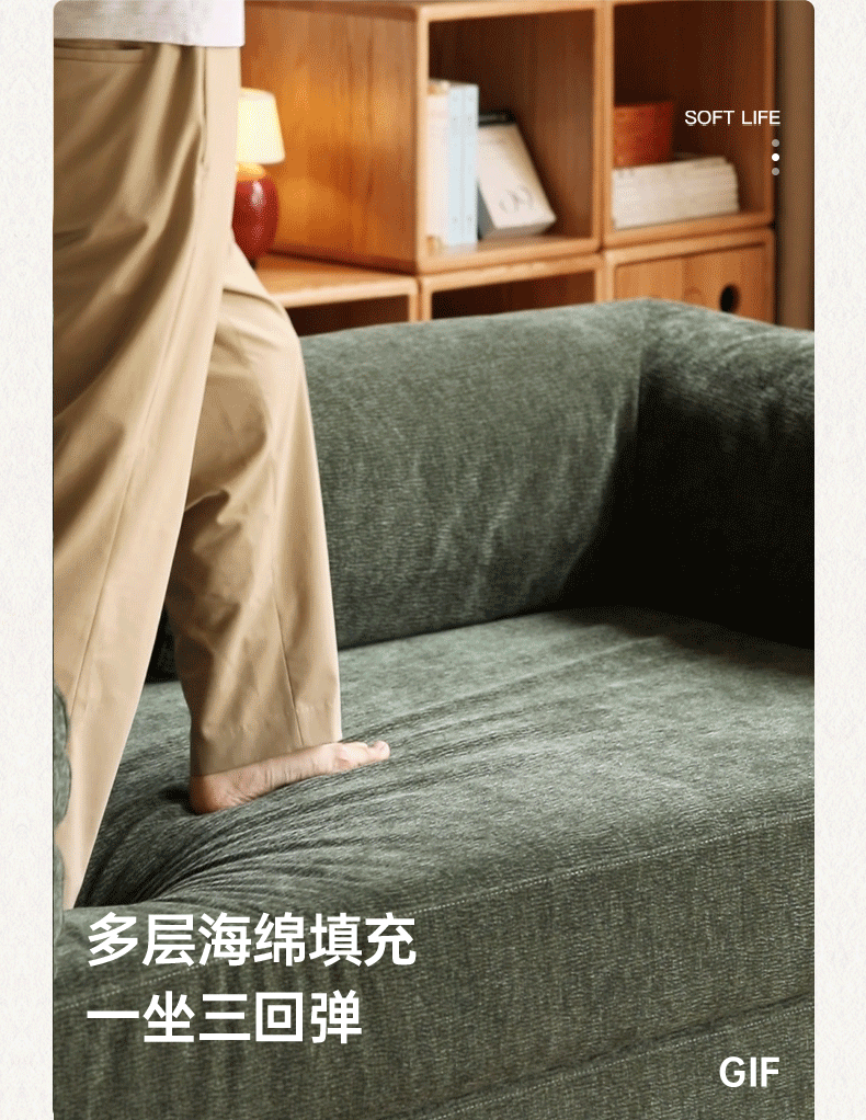 Fabric Modern Folding Dual-purpose Sofa,
