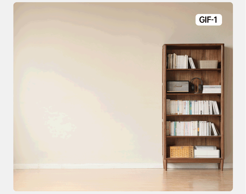 Black Walnut, Oak, Ash Solid Wood Bookcase Whole Wall Free Combination Bookshelf