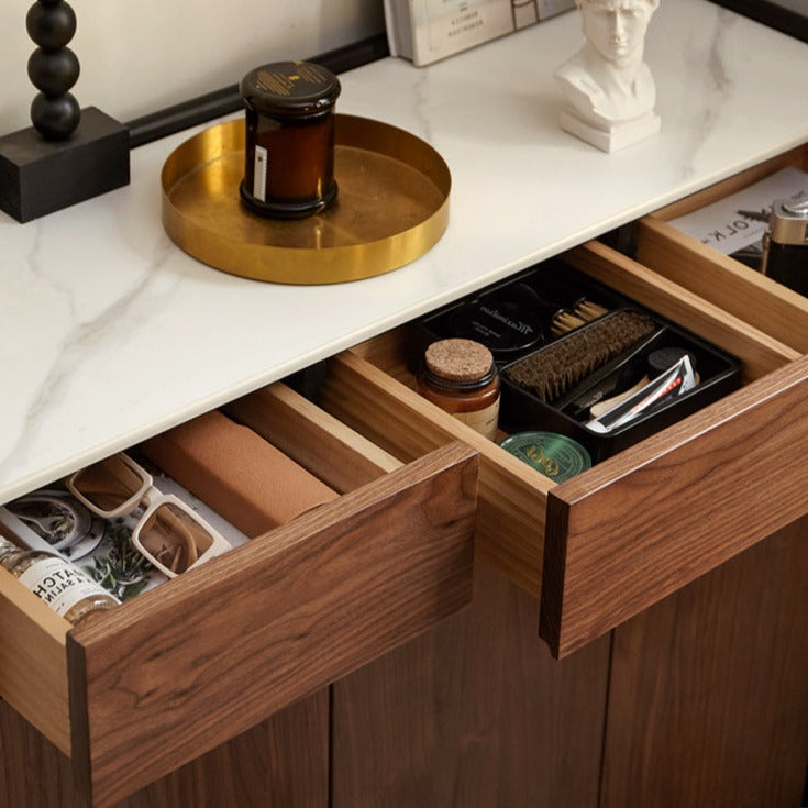 Black Walnut Solid Wood Shoe Porch Cabinet