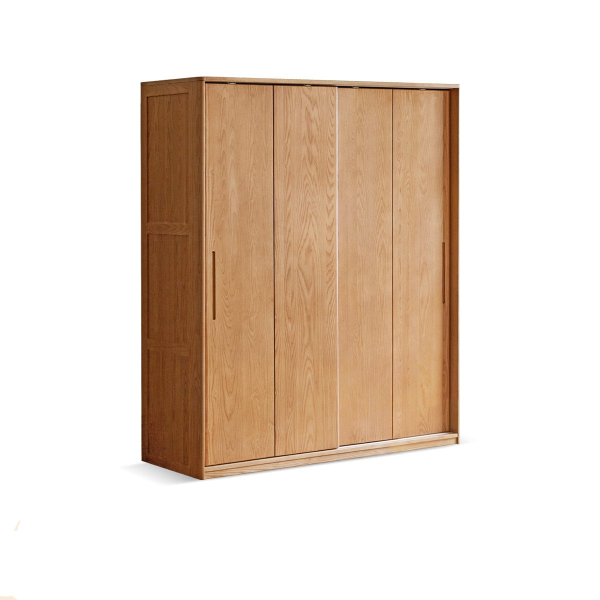 Oak, Ash Solid Wood Wardrobe Sliding Door.