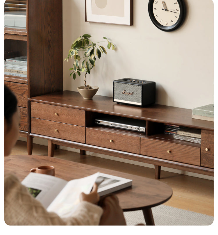 Oak Solid Wood Nordic Modern TV Stand
