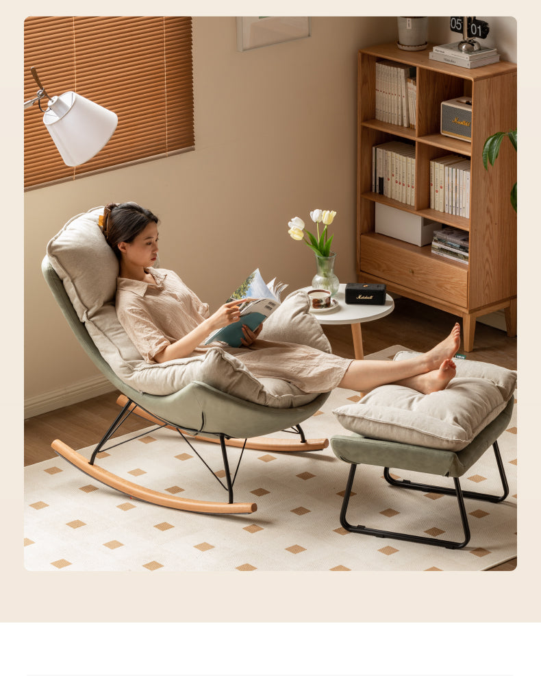 Mid Century Modern Rocking Armchair)