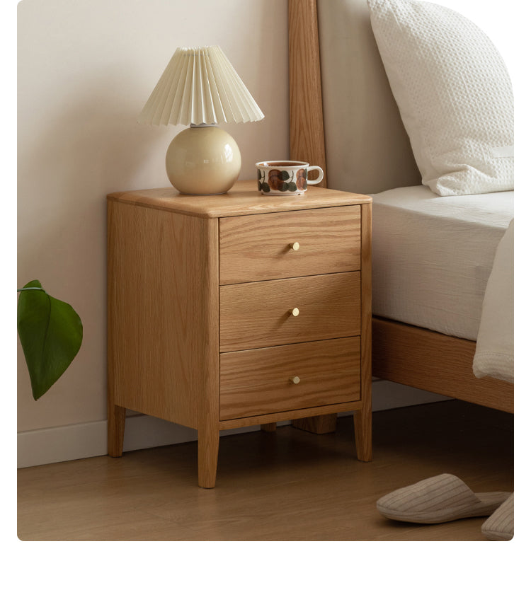 Black Walnut, Oak, Rubberwood Cherry Solid Wood Nightstand