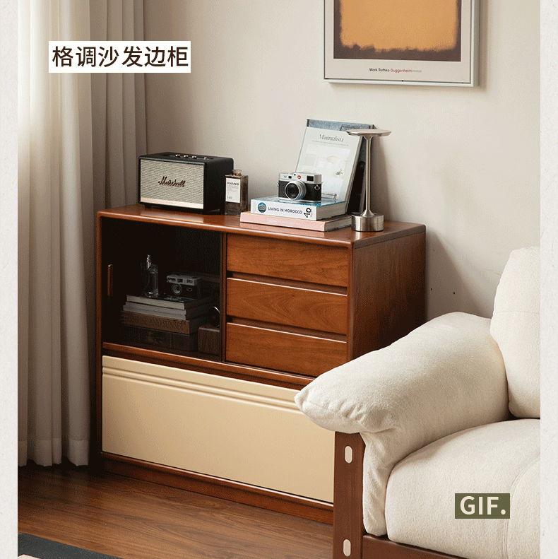 Tulipwood Solid Wood Antique Style Storage Cabinet.