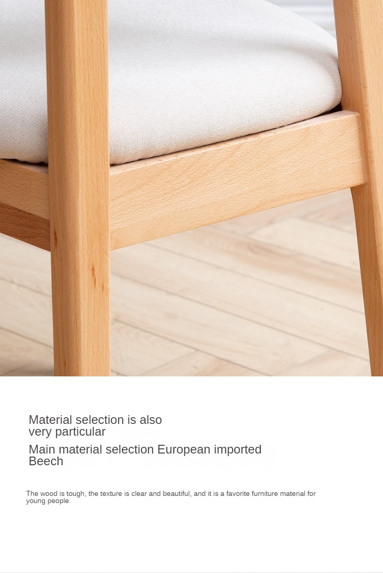 Beech Solid Wood Chair Modern 4 pcs