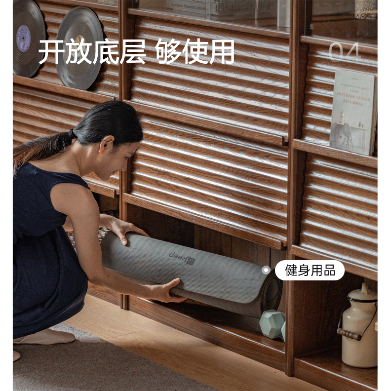 Oak Solid Wood Dustproof Bookcase