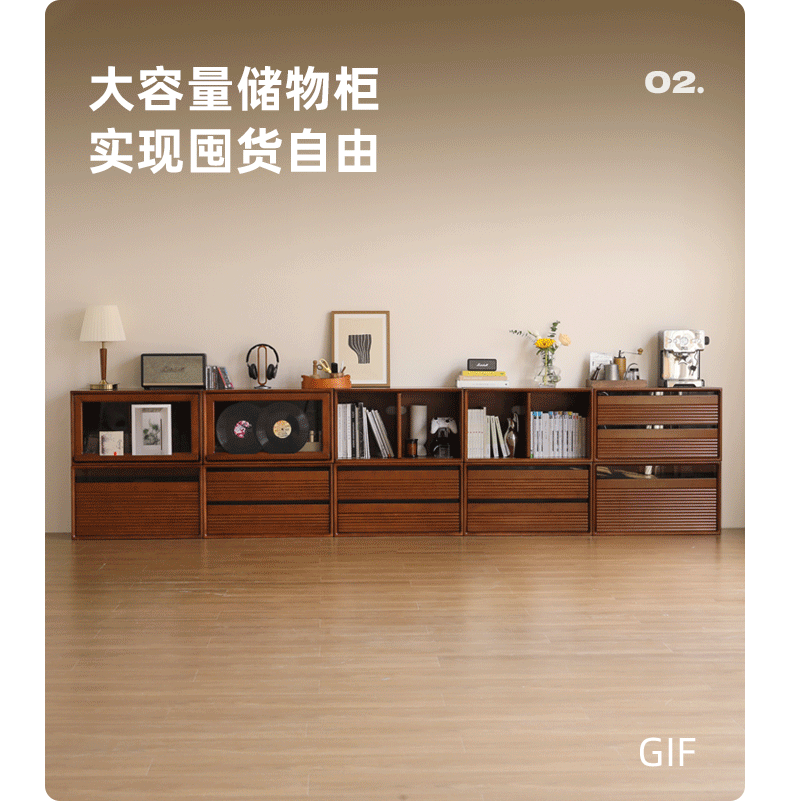 Cherry, Poplar Solid Wood Medieval Floor TV Cabinet.