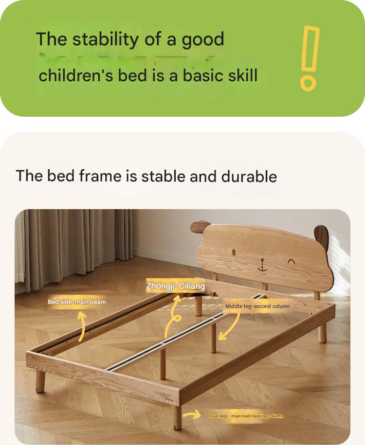 Oak solid wood Cute dog bed<