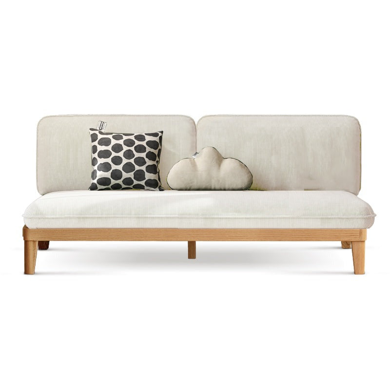 Oak Solid Wood Fabric Sofa.