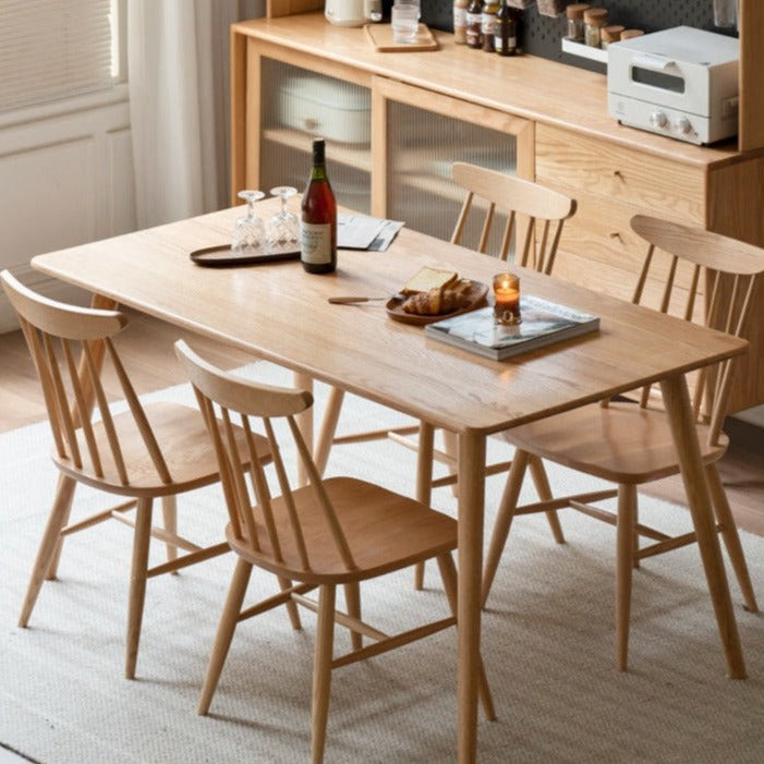Oak solid wood dining table"