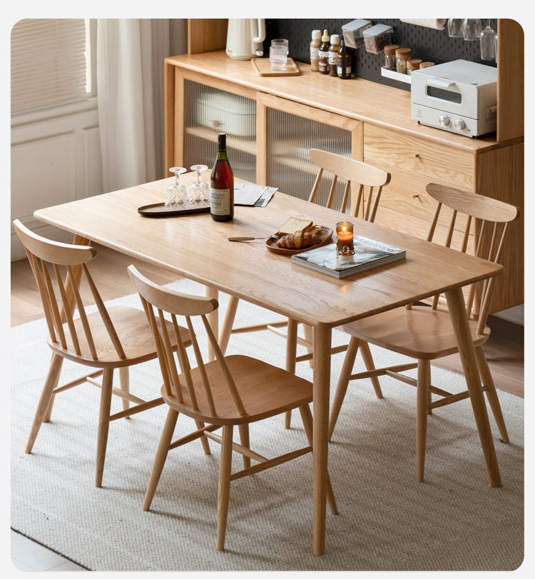 Oak Solid Wood Modern Dining Table