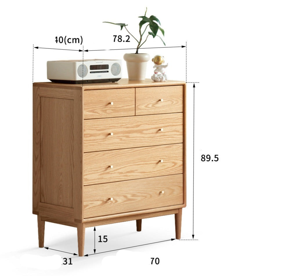 Chest of drawers oak solid wood"