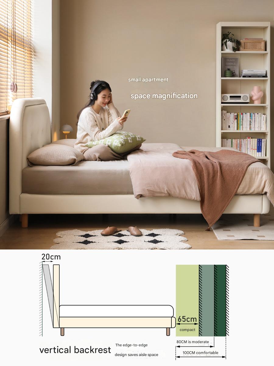 Organic Leather Fabric Soft Bed