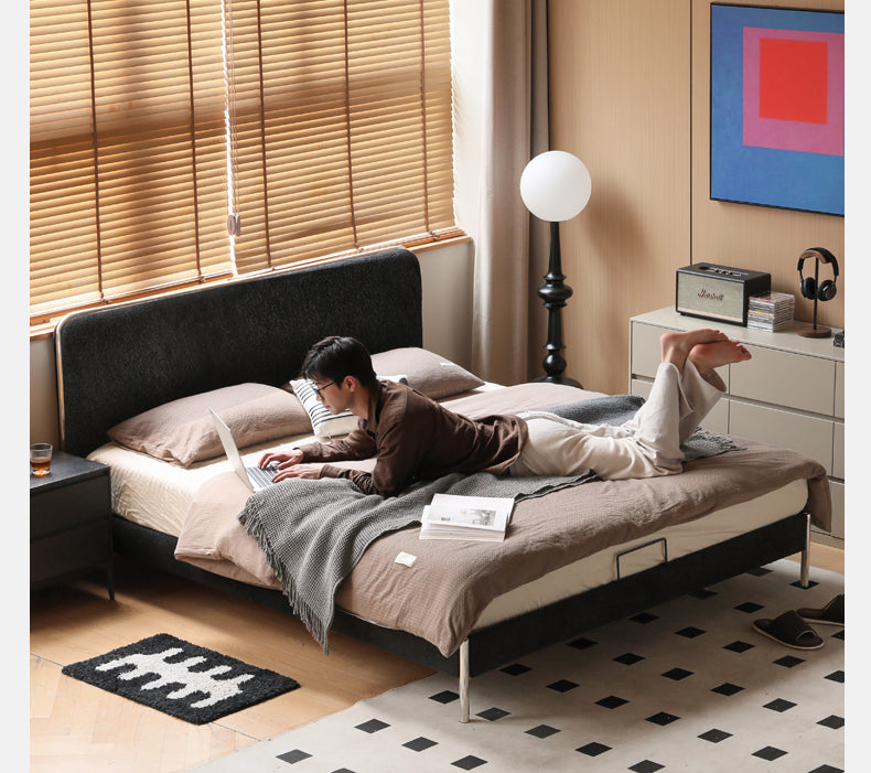 Fabric Bed Bauhaus Style Soft Bed