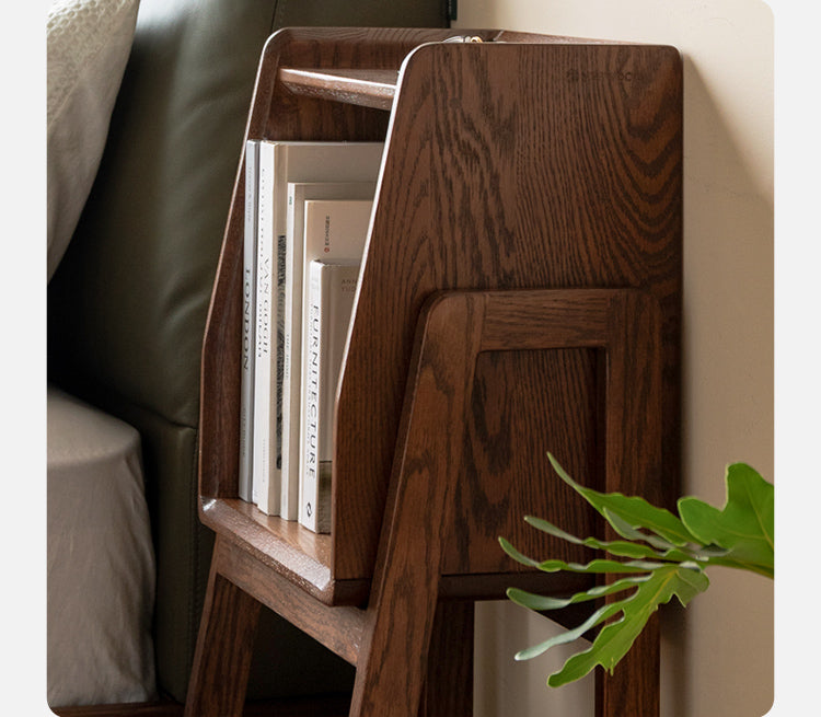 Oak Solid Wood Rack Nordic Side Cabinet.