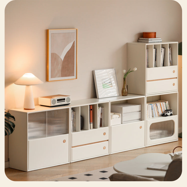 Solid Rubberwood Storage Multi-Functional Storage Bookcase.