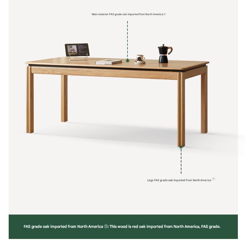 Ash, Oak Solid Wood Modern Dining Table